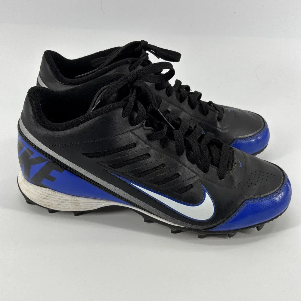 Nike Landshark Men Football Cleats Black  Lace Up Size 8.5 Medium